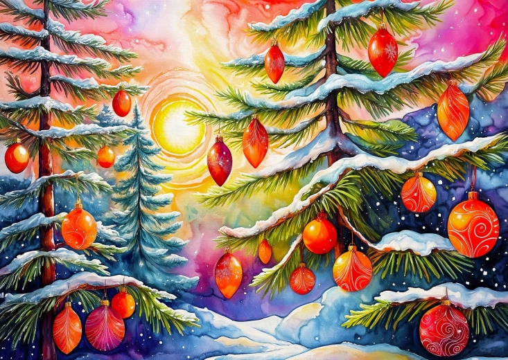 Enjoy Puzzle Weihnachts-Sonnenaufgang 1000 Teile