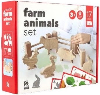 Kreativer Bauernhof aus 17 Holzteilen