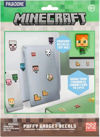 Minecraft Puffy 3D Vinyl-Aufkleber - 60 Stk.