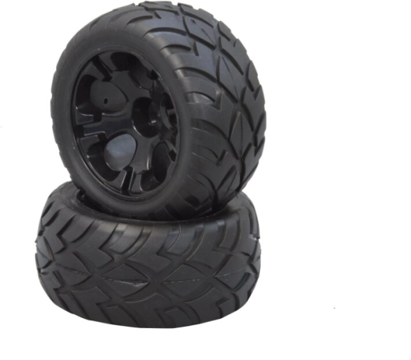 Schwarzes Rad mit Reifen für 1:10-Modelle Cocoon, Splinter und Lextron – 1 Stück