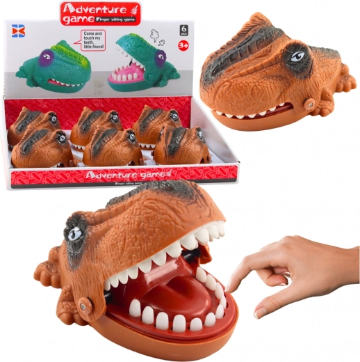 Geschicklichkeitsspiel Beißender Angreifender Dinosaurier Braun