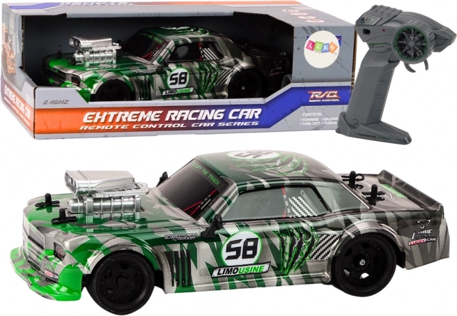 RC-Auto 1:16 mit 2,4G, Gummireifen für Drift – grün