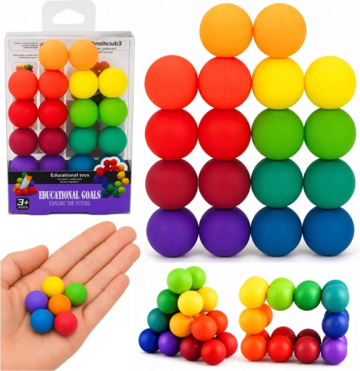 Magnetische bunte Montessori-Kugeln – Logik- und Anti-Stress-Spiel
