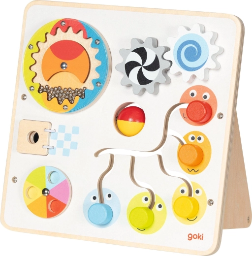 Holz-Motorikbrett (Activity Board) – 1 Stück
