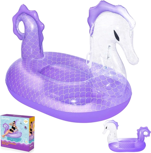 Bestway aufblasbare Wasser-Luftmatratze Seepferdchen XXL 170 × 120 cm