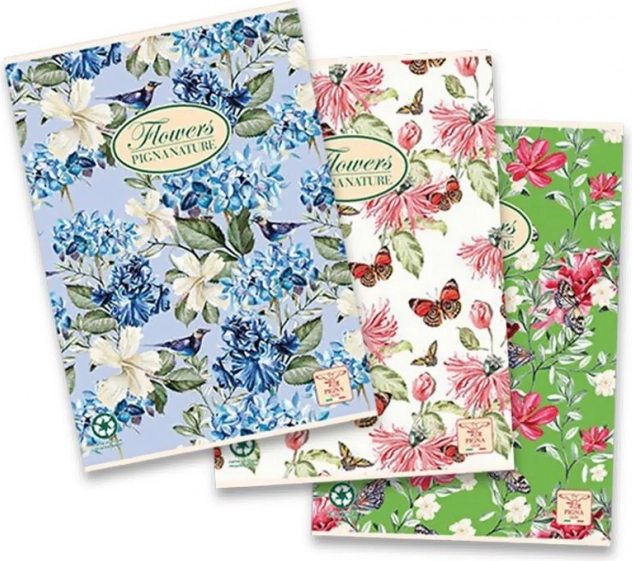 Schulheft A4 Flowers, kariert, 40 Blatt