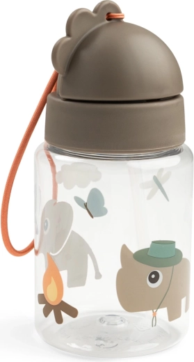 Done by Deer Trinkflasche mit Strohhalm Tiny trails sandfarben 280 ml