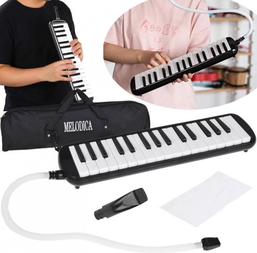 Melodika 32 Tasten mit Etui und zwei Mundstücken