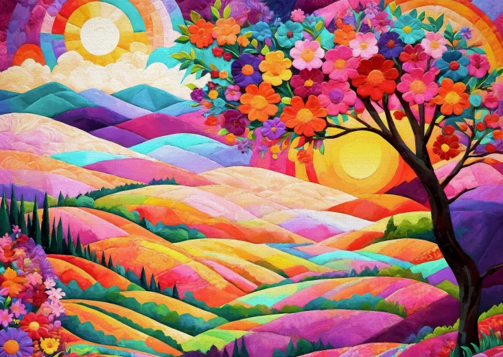 Enjoy Puzzle Land der zwei Sonnen 1000 Teile