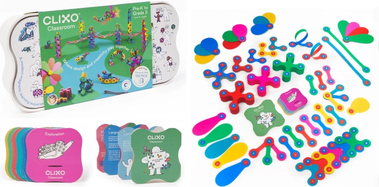 Clixo Classroom magnetische Bausteine 100 Teile