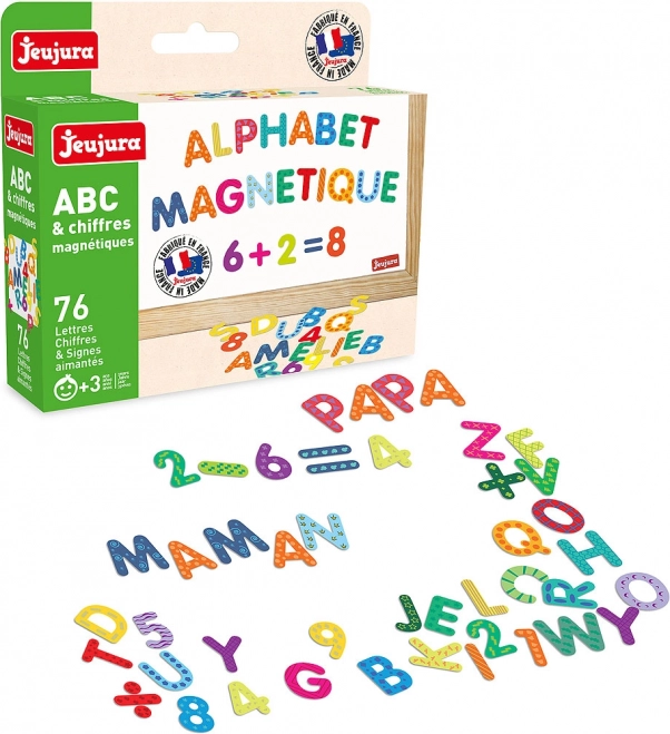 Jeujura magnetische Buchstaben und Zahlen – 76 Stk.