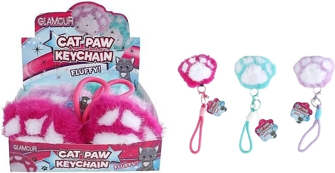 Plüschanhänger Katzenpfote 9 cm - 1 Stück