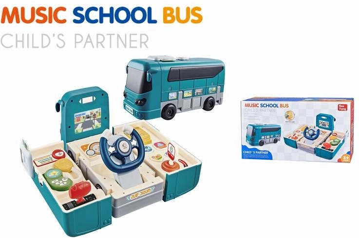 Interaktiver faltbarer Bus mit Lenkrad für Kinder