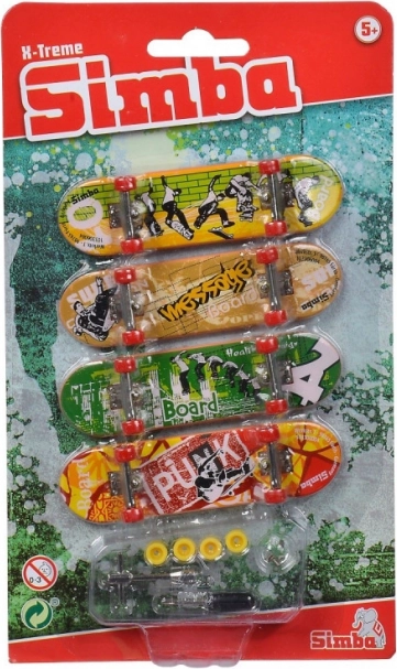 Mini-Skateboard-Set X-Treme 4 Stück