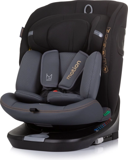 Autositz Chipolino Motion i-Size 40–150 cm mit Isofix und drehbarer Basis, Obsidian