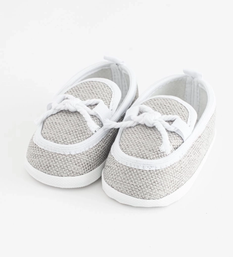 Baby-Mokassins Krabbelschuhe New Baby grau 0–3 Monate