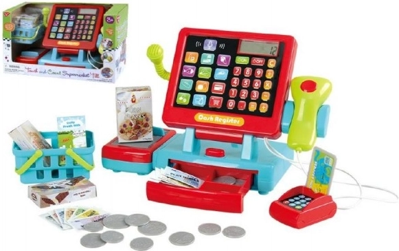 Kinderspielkasse mit Touchscreen und Zubehör