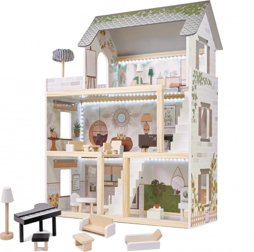 Holzpuppenhaus LULILO Floro Boho LED