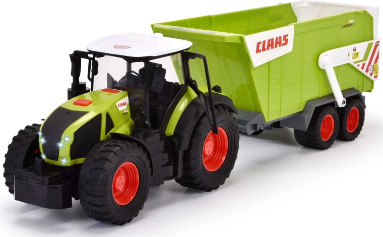 Realistischer Claas Traktor mit Anhänger