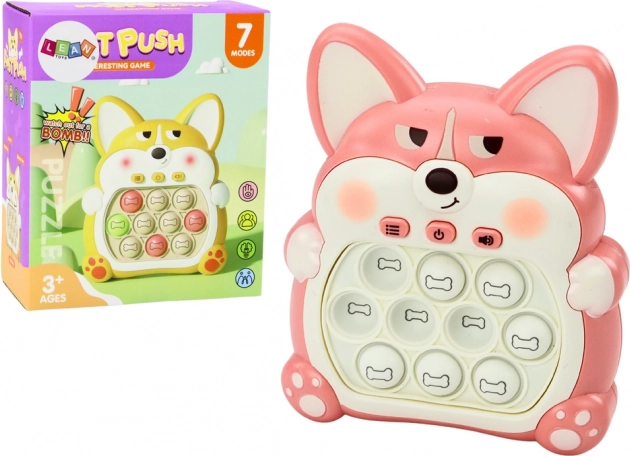 Spiel Pop-It Fuchs mit 7 Spielmodi rosa