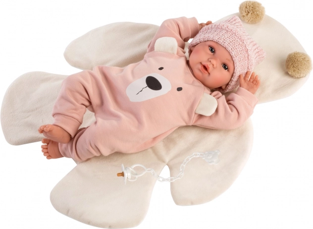 Llorens New Born realistische Babypuppe mit Geräuschen, weicher Stoffkörper, 36 cm