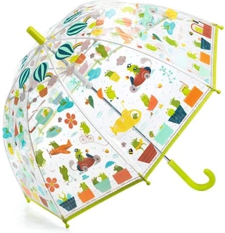 Djeco Kinder-Regenschirm Frosch-Abenteuer
