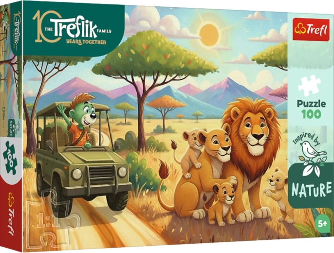 Puzzle mit 100 Teilen – Löwen – RODZINA TREFLIKÓW – Trefl
