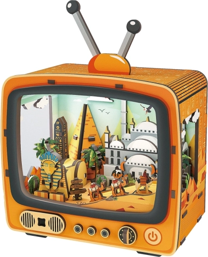 2Kids Toys 3D-Holzbausatz Retro-TV mit ägyptischer Szene