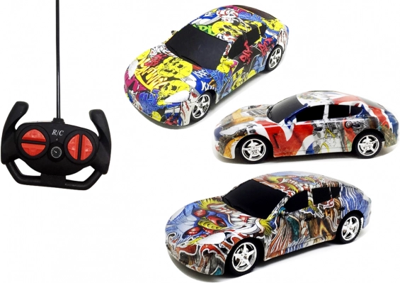 Ferngesteuertes Auto mit Graffiti