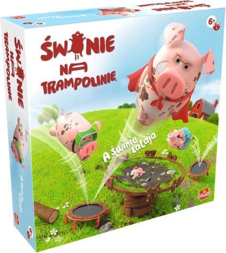 Schweine auf dem Trampolin – lustiges Familienspiel von PLAYMONSTER