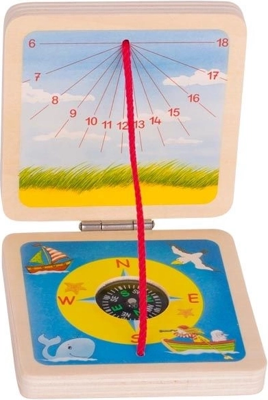 Taschensonnenuhr mit Kompass