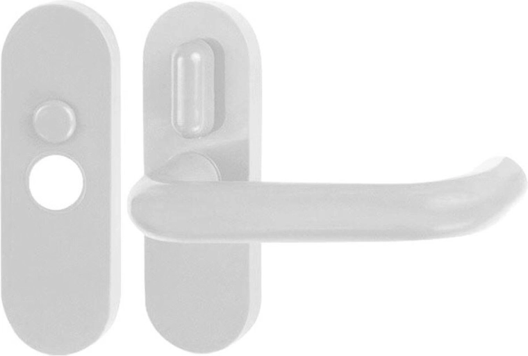 Innere Türklinke mit Hebel, weißer Kunststoff