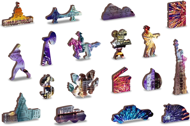 Originelle Figuren-Puzzleteile