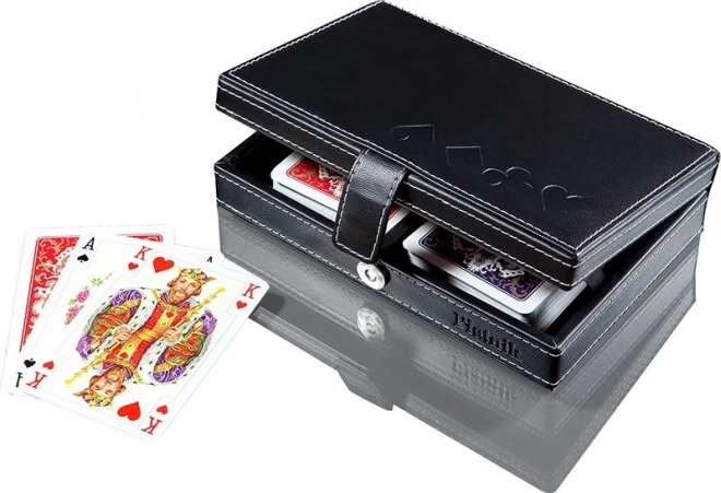 Luxuskarten in einer Box aus Ökoleder