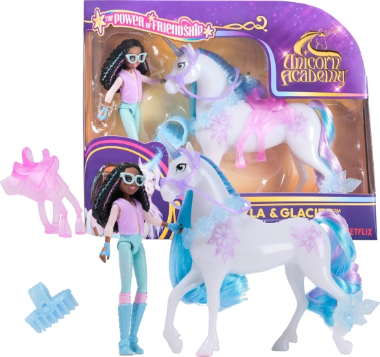 Unicorn Academy Layla & Glacier – Puppe und Einhorn mit Zubehör