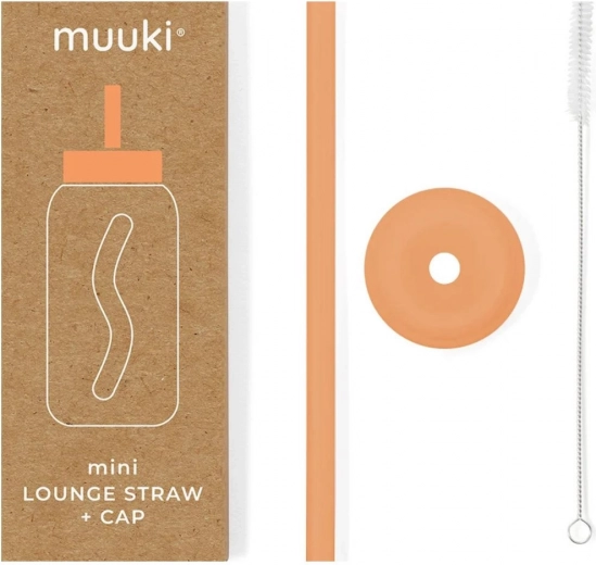 MUUKI Mini Lounge Strohhalm und Deckel Tropische Papaya