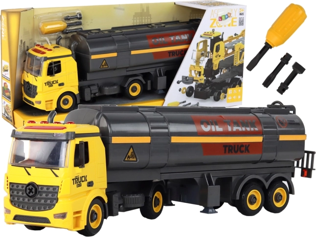 Montage-Tankwagen für Kinder mit Licht und Sound – gelb DIY