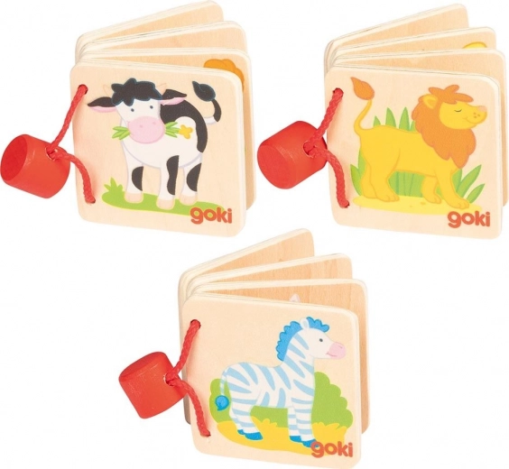 Holzmini-Bilderbuch für Kinder Goki