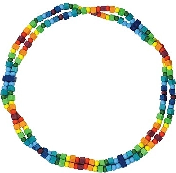 Detoa Kinderkette Regenbogen aus Holzperlen