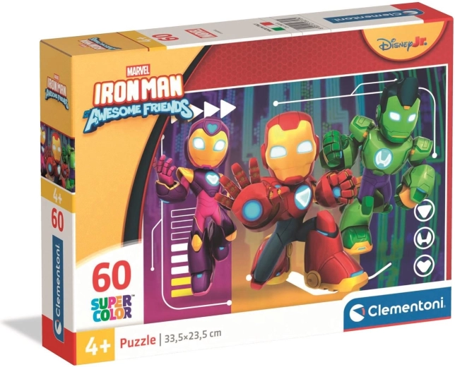 Puzzle Iron Man und erstaunliche Freunde 60 Teile CLEMENTONI
