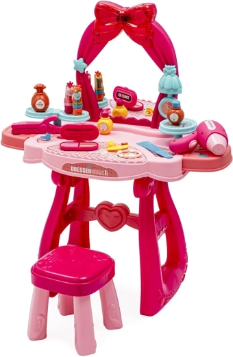 Kinder-Schminktisch mit Musik und Hocker BABY MIX