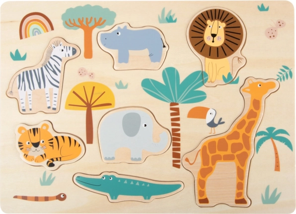 Holzpuzzle zum Einsetzen Safari small foot