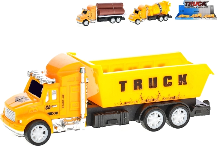 Baufahrzeuge mit Schwungrad 12,5 cm – Set mit 3 Varianten