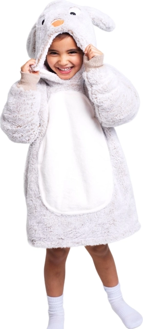 Kuscheldecke mit Kapuze Hase für Kinder