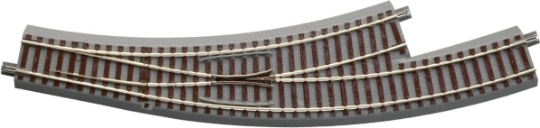 Roco geoLINE Bogenweiche R3/R4 links mit Bettung