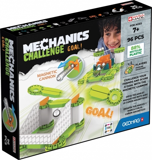 Magnetisches Konstruktionsset GEOMAG Mechanics Challenge 96 Teile