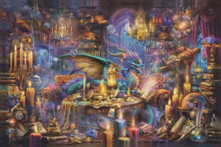 Puzzle Magische Bibliothek 3000 Teile von Ravensburger