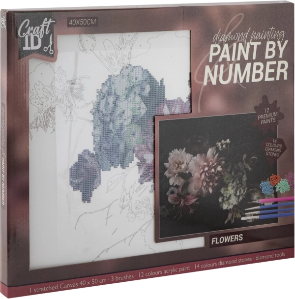 Diamantmalerei Blumen 40x50 cm