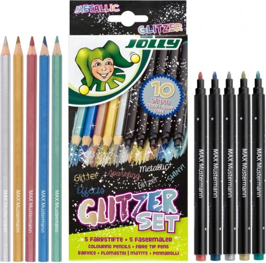 Metallic-Buntstifte und -Marker 10 Stk.