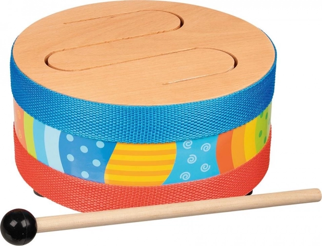 Bunter Kinder-Trommel mit Holzmembran